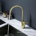 Hot and cold water mixer brass kitchen faucet